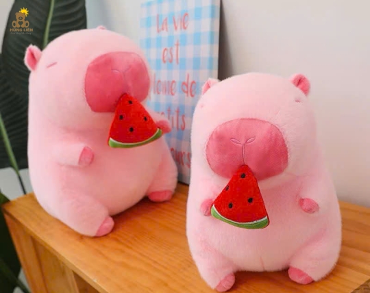 Capybara Hồng Mũi Dưa Hấu
